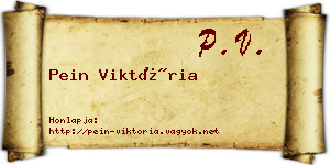 Pein Viktória névjegykártya