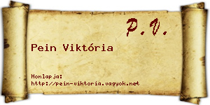 Pein Viktória névjegykártya